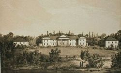 Резиденция Эвелины (Ewelina) Ганской. Литография Наполеона Орды