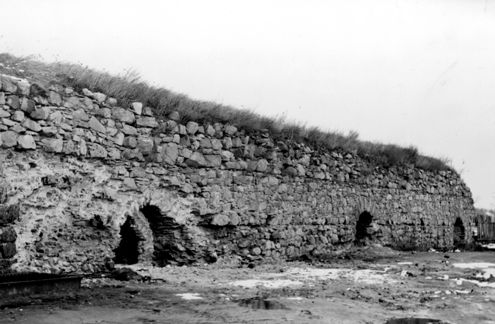 Залишки замкової стіни. Фото 60-х років